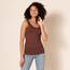 Amazon Essentials Damen Tanktop, Schmale Passform, 2er-Pack, Braun, XL