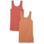 Amazon Essentials Damen Tanktop, Schmale Passform, 2er-Pack, Karamell/Ziegelrot, XXL