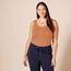 Amazon Essentials Damen Tanktop, Schmale Passform, 2er-Pack, Karamell/Ziegelrot, XXL