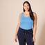 Amazon Essentials Damen Tanktop, Schmale Passform, 2er-Pack, Aquablau/Französisch Blau, XL