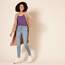 Amazon Essentials Damen Tanktop, Schmale Passform, 2er-Pack, Dunkelgrau Meliert/Dunkelpurpur, XL