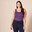Amazon Essentials Damen Tanktop, Schmale Passform, 2er-Pack, Dunkelgrau Meliert/Dunkelpurpur, XXL