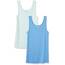 Amazon Essentials Damen Tanktop, Schmale Passform, 2er-Pack, Aquablau/Französisch Blau, XL