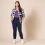 Amazon Essentials Damen Tanktop, Schmale Passform, 2er-Pack, Dunkelgrau Meliert/Dunkelpurpur, XL
