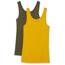 Amazon Essentials Damen Tanktop, Schmale Passform, 2er-Pack, Dunkles Olivgrün/Gold, XXL
