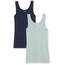 Amazon Essentials Damen Tanktop, Schmale Passform, 2er-Pack, Marineblau/Salbeigrün, XXL