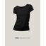 Basic Treasure 3er Pack Tshirt Damen Schwarz, Kurzärmliges Shirt, 100% Baumwolle T Shirt (Schwarz, XL)