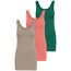 ONLY 3er Pack Damen Oberteile Basic Tank Tops weiß, schwarz, grau, blau, Creme Frauen Shirt lang Sommer Shirts Top 15201465 (XL, Farbmix 1)
