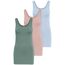 ONLY 3er Pack Damen Oberteile Basic Tank Tops weiß, schwarz, grau, blau, Creme Frauen Shirt lang Sommer Shirts Top 15201465 (XS, FarbMix 2)