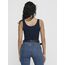 ONLY 3er Pack Damen Basic Tops Tank Top dunkel blau lang 15201465 (XS, Blau (Night Sky))
