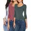 ONLY Damen Langarmshirt Figurbetont und Tailliert aus Baumwolle, Rundhalsausschnitt (3er Love Mix 8)(Withered Rose, Balsam Green, Light Grey Melange - XS)