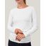 Basic Treasure 2-Pack Langarmshirts für Damen Weiß, Longsleeve Baumwolle 95%, Langarmshirt Baumwolle, Basic Shirt Damen L