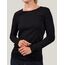 Basic Treasure 2-Pack Langarmshirts für Damen Schwarz, Longsleeve Baumwolle 95%, Langarmshirt Baumwolle, Basic Shirt S