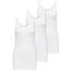 ONLY 3er Pack Damen Basic Tops Tank Top weiß lang 15201465 (L, Weiß (White))