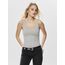 ONLY 3er Pack Damen Basic Tops Tank Top grau lang 15201465 (L, Grau (Light Grey Melange))