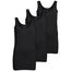 ONLY 3er Pack Damen Basic Tops Tank Top schwarz lang 15201465 (S, Schwarz (Black))
