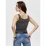 ONLY 3er Pack Damen Basic Tops Tank Top dunkel grau lang 15201465 (S, Grau (Dark Grey Melange))