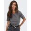 ONLY Damen ONLONLY S/S Tee CS, Silver Lining/Abyss + Blackend, M