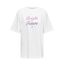 ONLY Damen Onlriri S/S Stones Top Box JRS T-Shirt, Bright White/Print:Bright, Medium