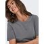 ONLY Damen ONLONLY S/S Tee CS, Silver Lining/Abyss + Blackend, M