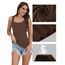 BQTQ 5 Stück Unterhemd Damen Tank Top mit Quadratischem Ausschnitt, Elastische Tank Tops Camisole Crop Top Stretch Untershirt Ärmellos, Schwarz, Grau, Weiß, Kaffee, Armeegrün, M
