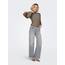 ONLY Damen Onlemma L/S High Neck Top Noos JRS Langarmshirt, Caribou/Detail:melange ,XXS