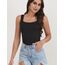 BQTQ 5 Stück Unterhemd Damen Tank Top mit Quadratischem Ausschnitt, Elastische Tank Tops Camisole Crop Top Stretch Untershirt Ärmellos, Violett, Schwarz, Grau, Marine, Weiß, XL