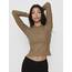 ONLY Damen Onlemma L/S High Neck Top Noos JRS Langarmshirt, Toasted Coconut/Detail:Melange,XXL