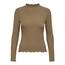 ONLY Damen Onlemma L/S High Neck Top Noos JRS Langarmshirt, Toasted Coconut/Detail:Melange,XXL