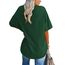 Ebifin Damen Oversize T Shirt mit V-Ausschnitt Kurzärmeliges Casual Lockere Basic Sommer Tee Shirts Bluse.Grün.XL