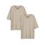 Ebifin 2er Pack Damen Oversize T Shirt mit V-Ausschnitt Kurzärmeliges Casual Lockere Basic Sommer Tee Shirts Bluse