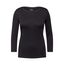 Cecil Damen B317389 Basic T-Shirt In Unifarbe, Deep Charcoal Grey,XS