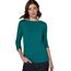 Cecil Damen B317389 Basic T-Shirt In Unifarbe, Petrol Green,XS