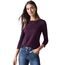 Cecil Damen B317389 Basic T-Shirt In Unifarbe, Beloved Berry,S