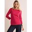 Cecil Damen B317389 Basic T-Shirt In Unifarbe, Granita Red,XS