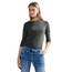 Cecil Damen B317389 Basic Baumwollshirt U-Boot Ausschnitt, Strong Khaki, XS