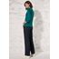 Cecil Damen B317389 Basic T-Shirt In Unifarbe, Petrol Green,XS