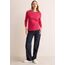 Cecil Damen B317389 Basic T-Shirt In Unifarbe, Granita Red,XS