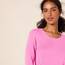 Amazon Essentials Damen Regular-Fit Langarm-T-Shirt Rundhalsausschnitt (In Übergröße Erhältlich), Rosa, XXL