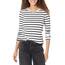 Amazon Essentials Damen Regular-Fit Langarm-T-Shirt Rundhalsausschnitt (In Übergröße Erhältlich), Schwarz/Weiß Streifen, XXL