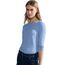 Cecil Damen B317389 Basic Baumwollshirt U-Boot Ausschnitt, soda Blue, S