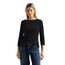 Cecil Damen Basic Boatneck T-Shirt, Black, S
