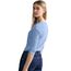 Cecil Damen B317389 Basic Baumwollshirt U-Boot Ausschnitt, soda Blue, M