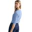 Cecil Damen B317389 Basic Baumwollshirt U-Boot Ausschnitt, soda Blue, S