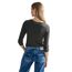 Cecil Damen B317389 Basic Baumwollshirt U-Boot Ausschnitt, Strong Khaki, S