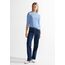 Cecil Damen B317389 Basic Baumwollshirt U-Boot Ausschnitt, soda Blue, S