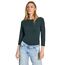 Cecil Damen B317389 Basic T-Shirt In Unifarbe, Fir Green,S