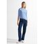 Cecil Damen B317389 Basic Baumwollshirt U-Boot Ausschnitt, soda Blue, S