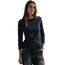 Cecil Damen B317389 Basic Baumwollshirt U-Boot Ausschnitt, Universal Blue, M EU