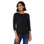 Cecil Damen Basic Boatneck T Shirt, Schwarz, L EU